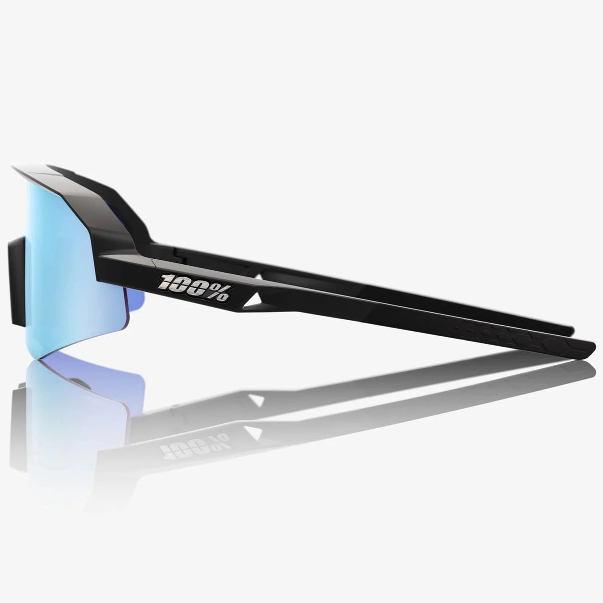 100% Slendale Youth Brille – Matte Black HiPER Blue Multilayer Mirror