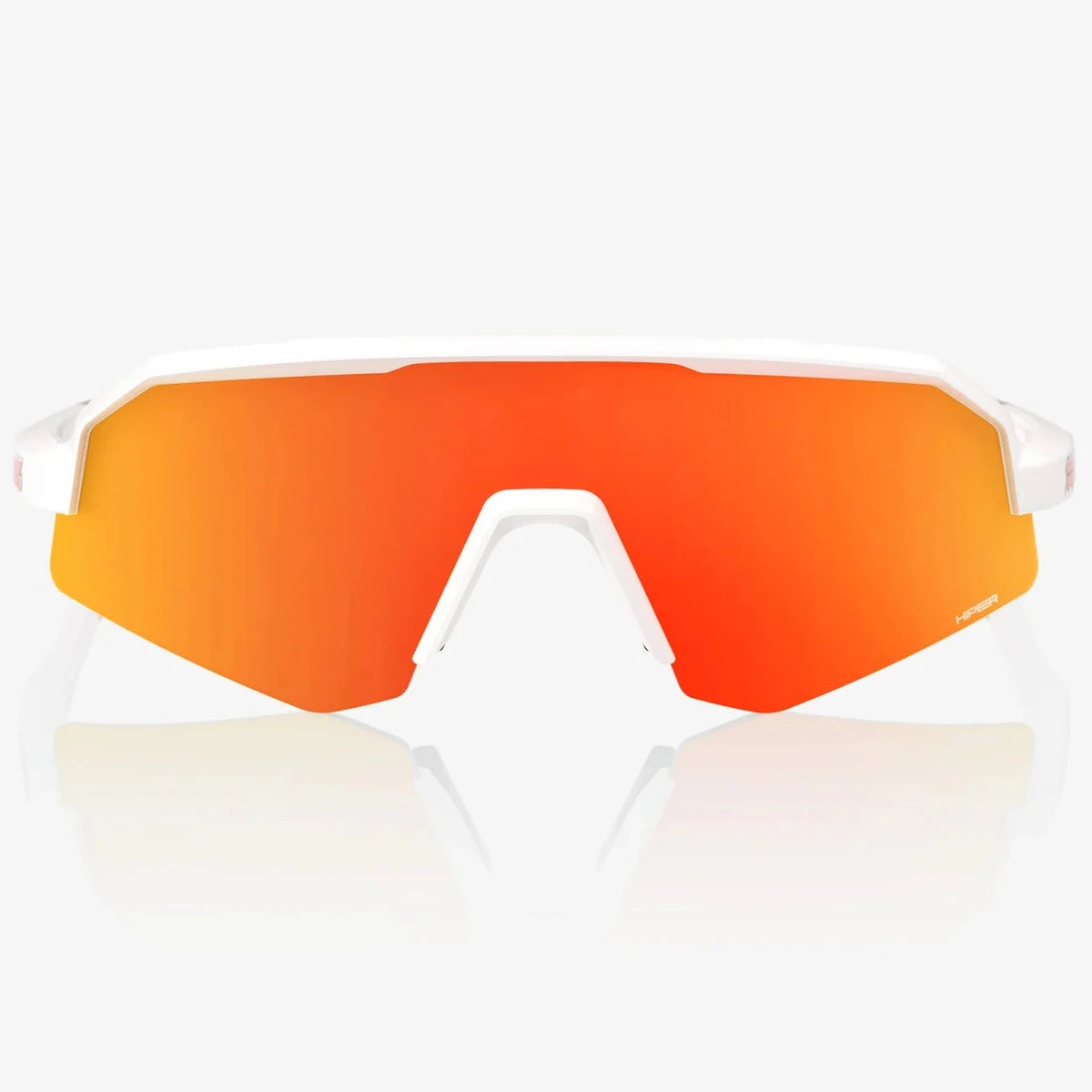 100% Slendale Youth Glasses - Matte White HiPER Red Mirror Multilayer