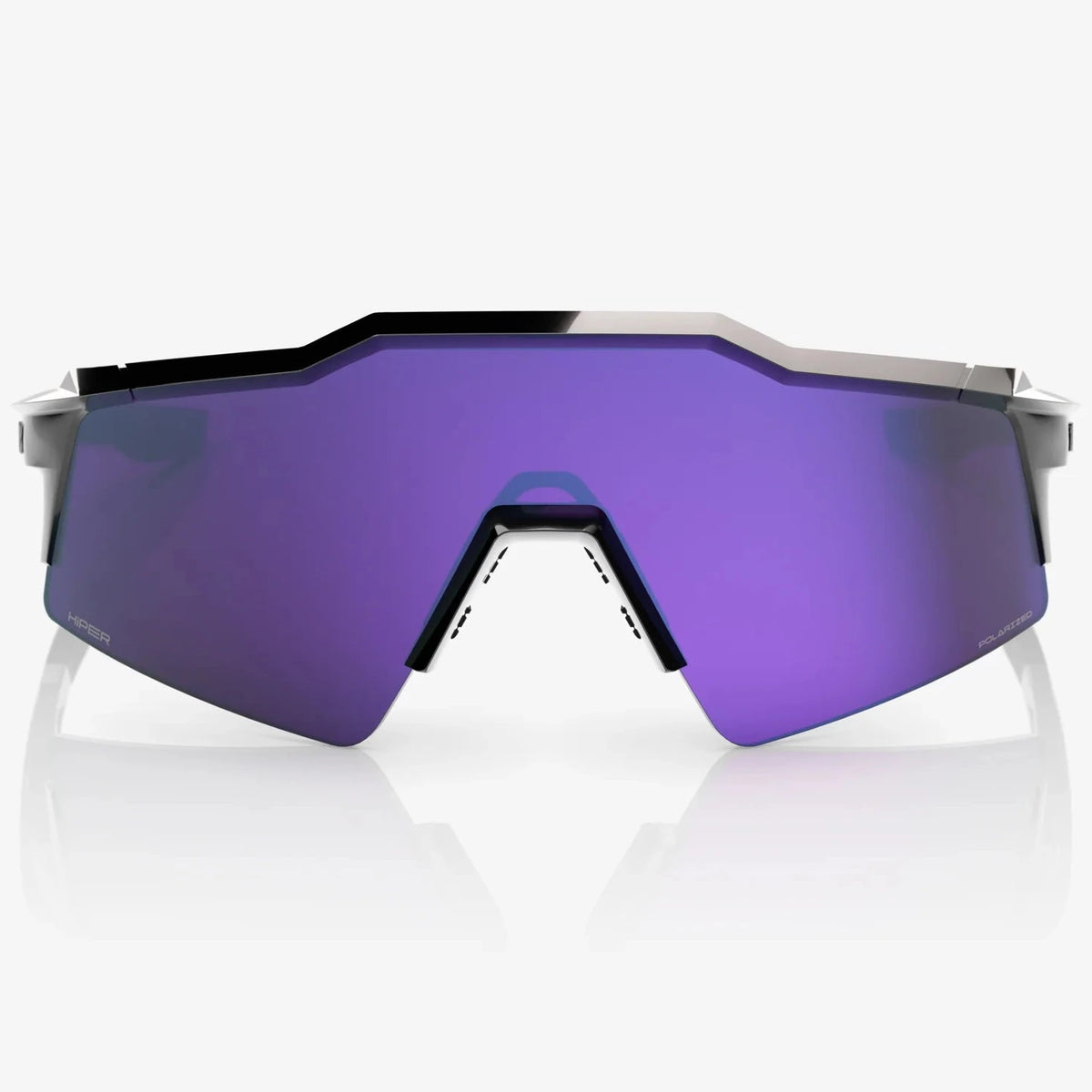 100% Speedcraft SL Brille - Polished Black HiPER Lavender Mirror Polarized