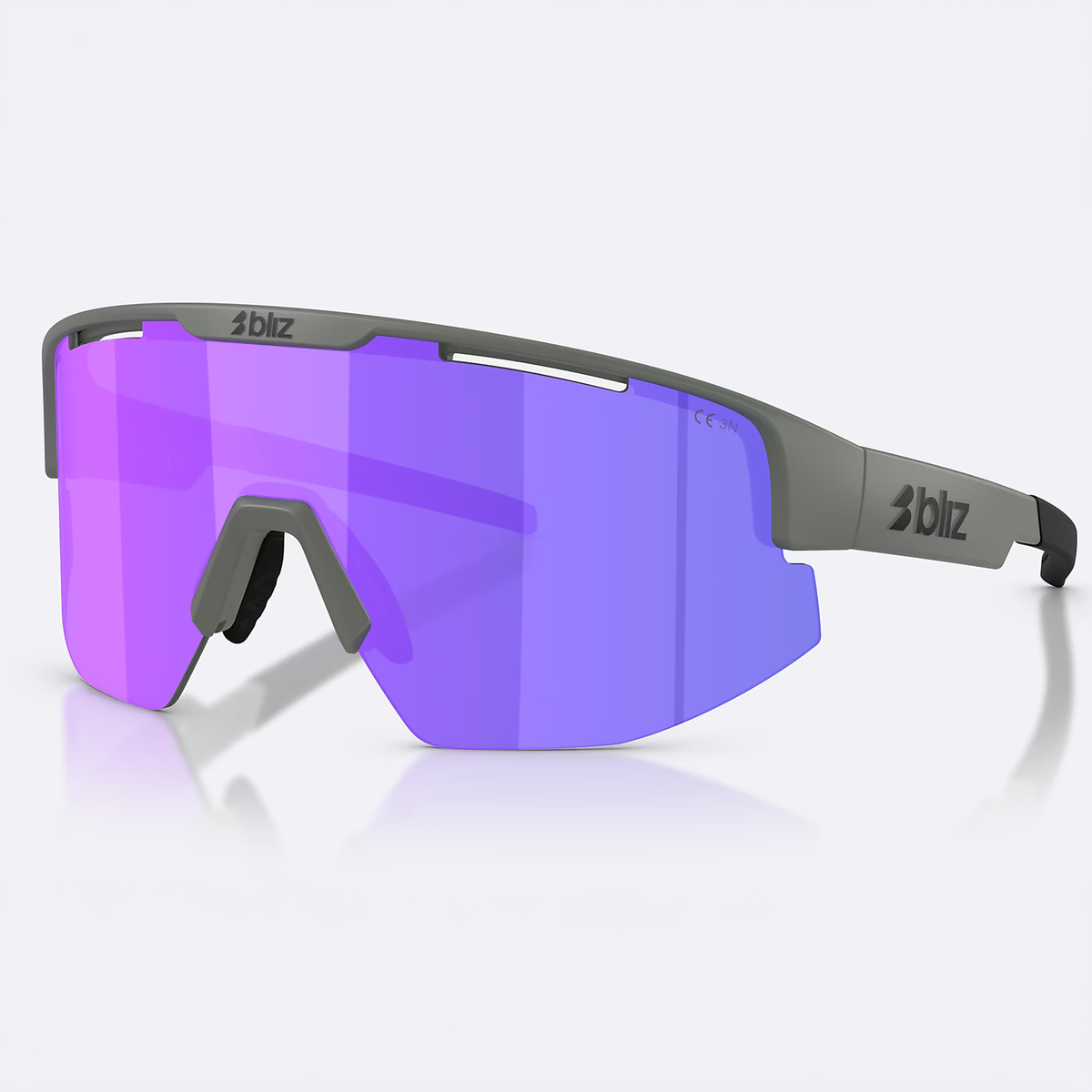 Brille Bliz Matrix - Matte Grey Smoke Purple Multicolor