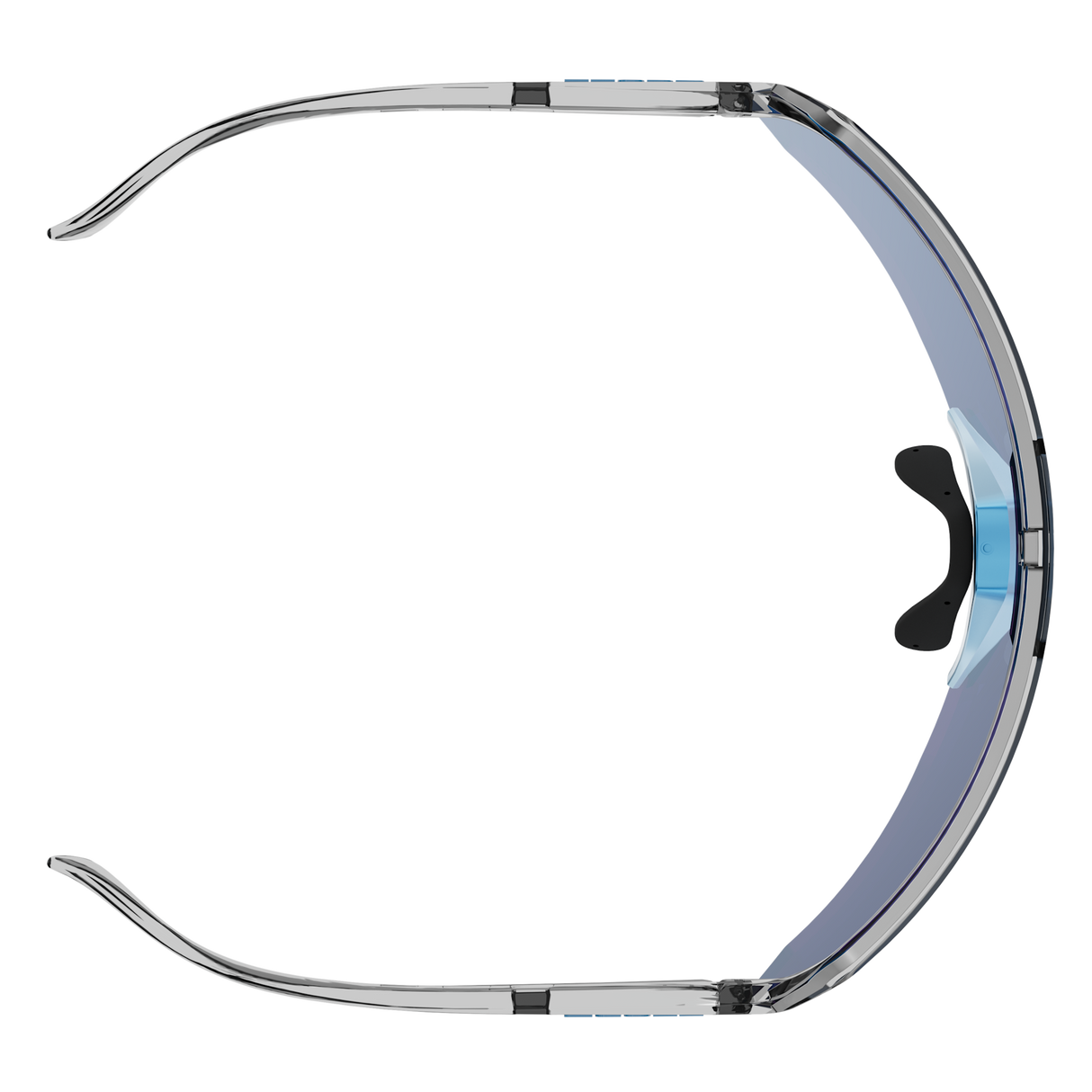 Scott Sport Shield Glasses - Black Neon Blue Amp Beryl Blue Chrome
