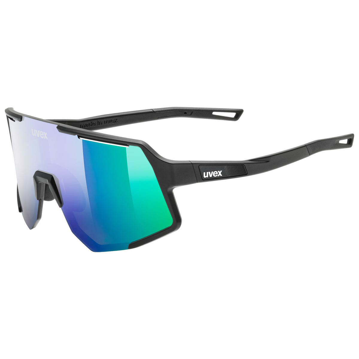 Uvex Sequenze Glasses - Black Matte Mirror Green