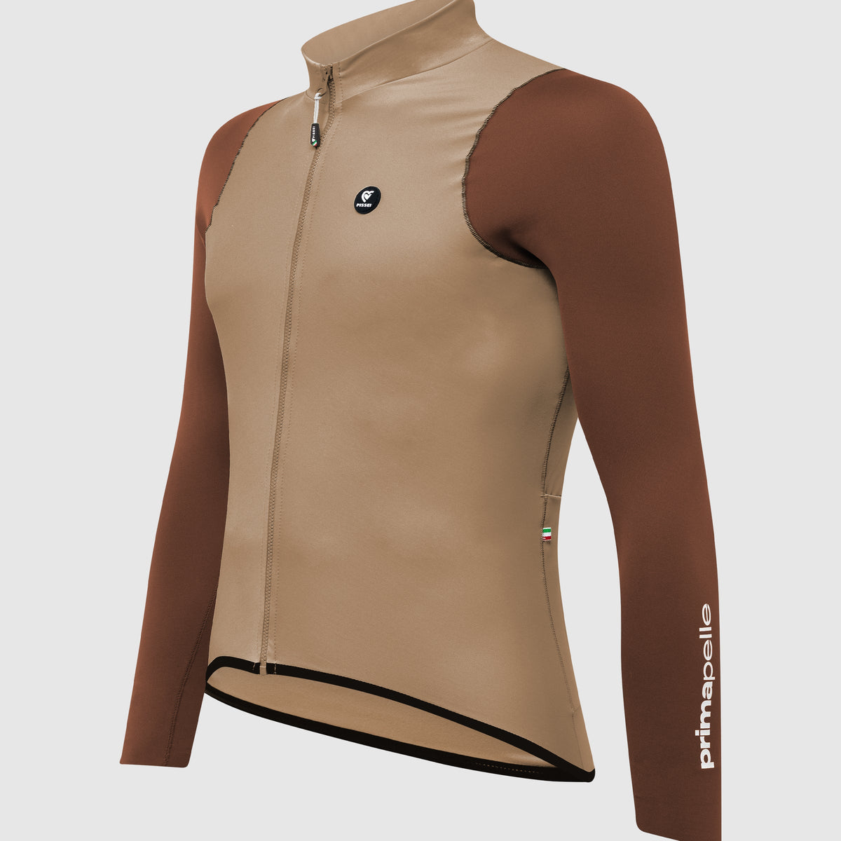 Jersey Pissei Primapelle Bicolor long sleeves - Clay espresso