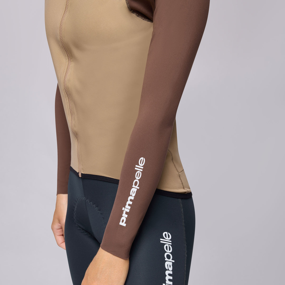 Jersey Pissei Primapelle Bicolor long sleeves - Clay espresso