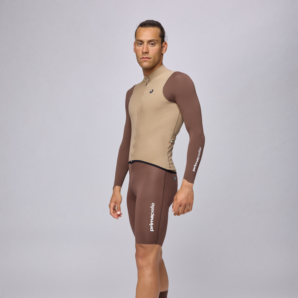 Jersey Pissei Primapelle Bicolor long sleeves - Clay espresso