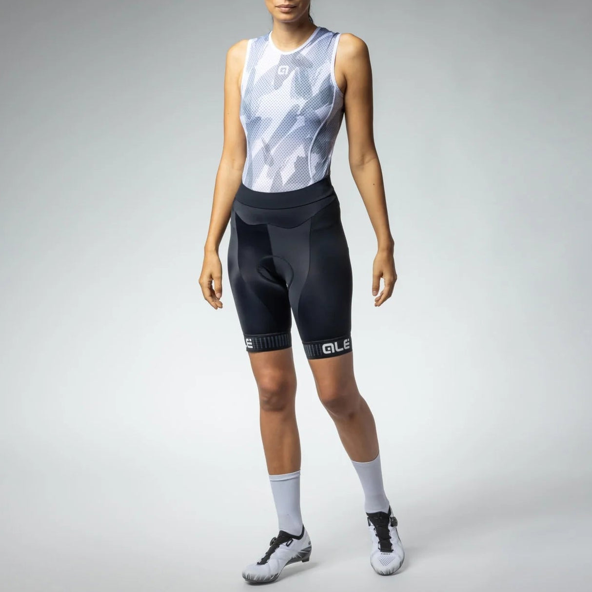 Pantaloncini donna Ale Pragma Traguardo 2.0 - Nero bianco Ale