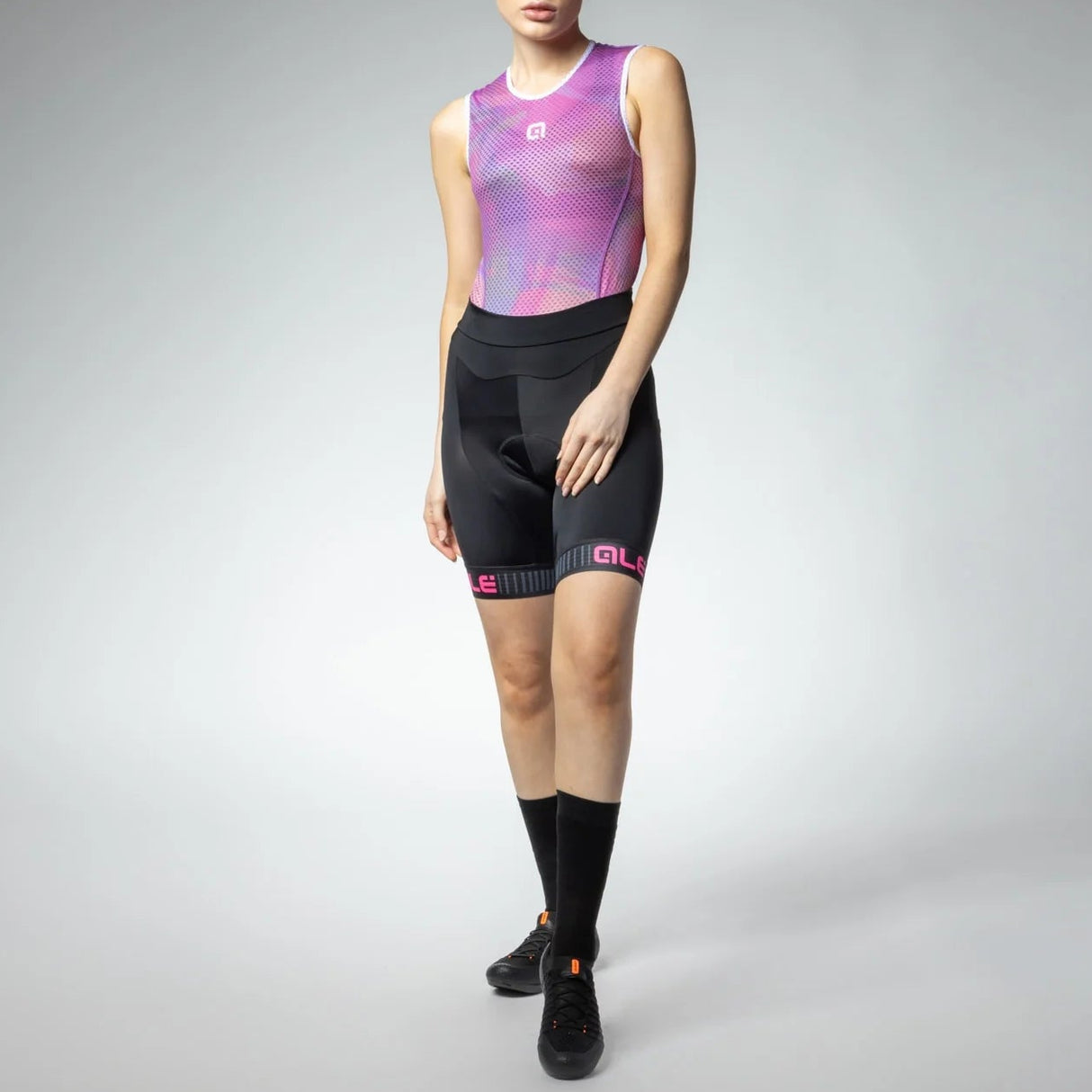 Pantaloncini donna Ale Pragma Traguardo 2.0 - Nero rosa Ale