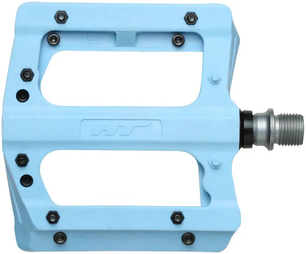 Pedali flat HT PA12A - Azzurro HT-Components