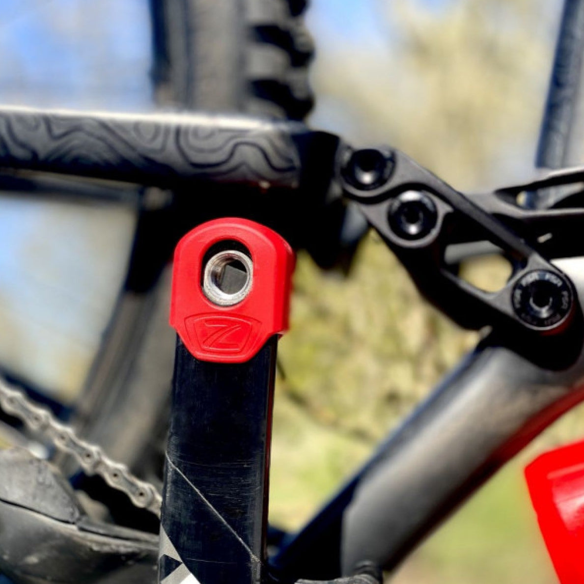 Protezione guarnitura Zefal Crank Armor XL - Rosso Zefal