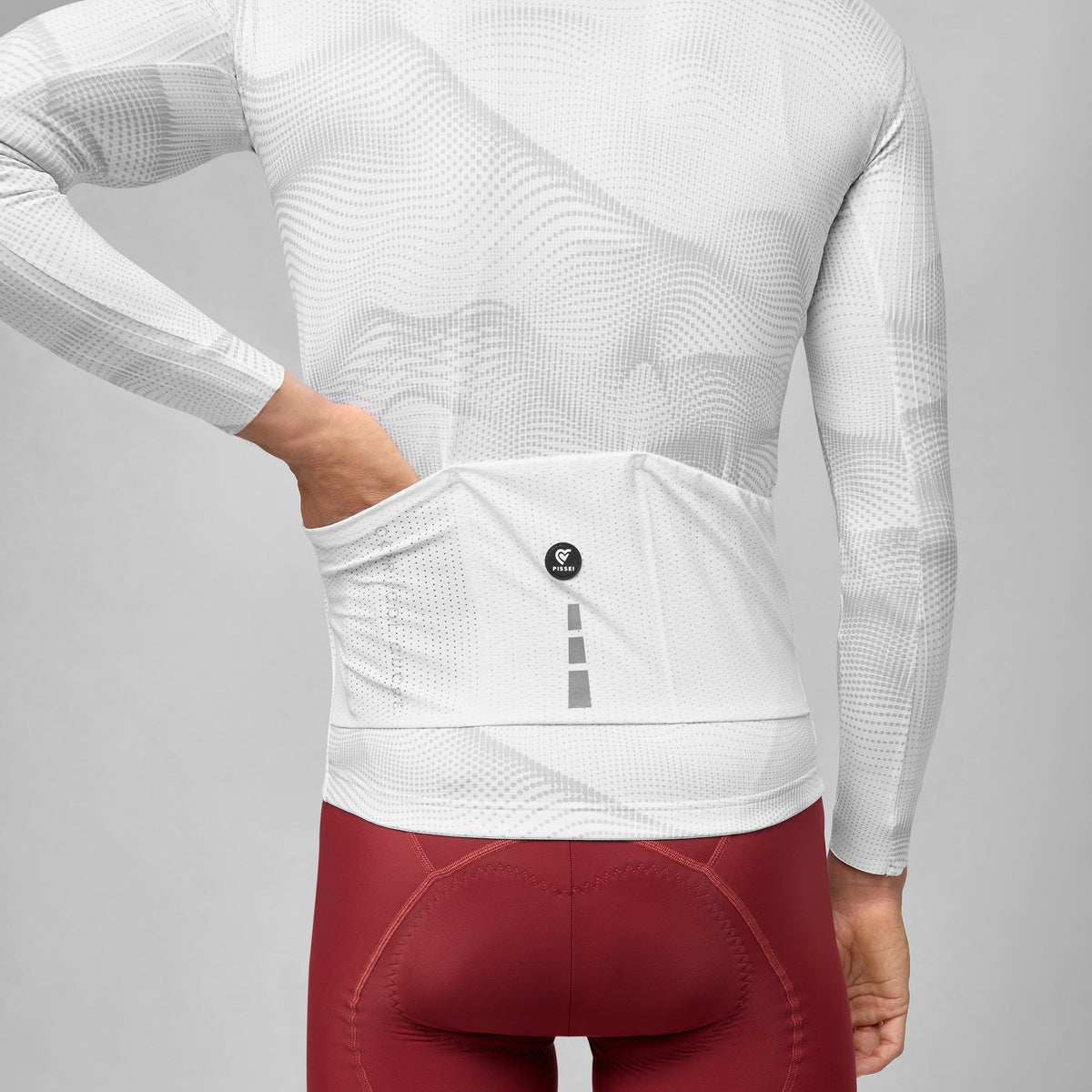 Pissei Sanremo langarmtrikot - Weiss grau