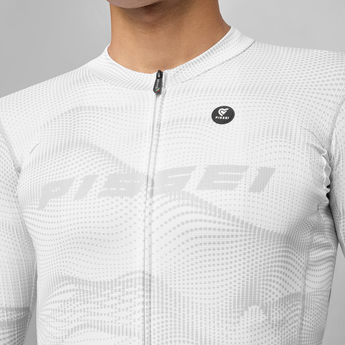 Pissei Sanremo langarmtrikot - Weiss grau