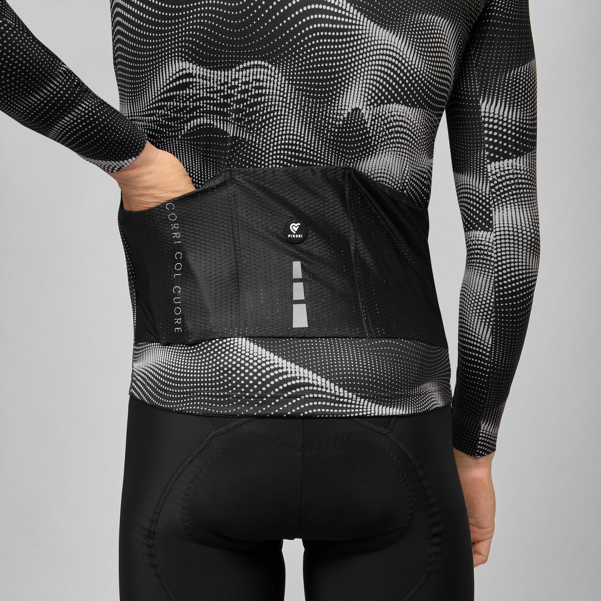 Maglia maniche lunghe Pissei Sanremo - Nero grigio