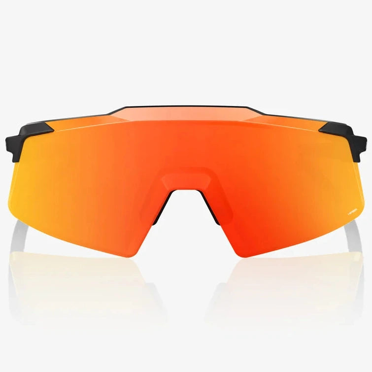 Occhiali 100% Aerocraft - Soft Tact Black HiPER Red Multilayer Mirror
