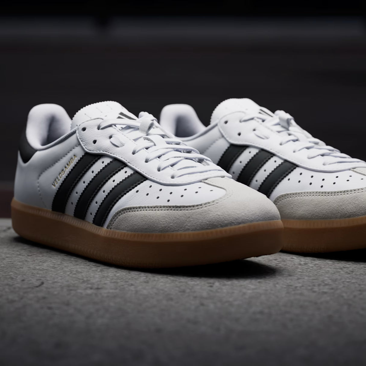 Scarpe Adidas Velosamba Leather - Bianco nero Adidas