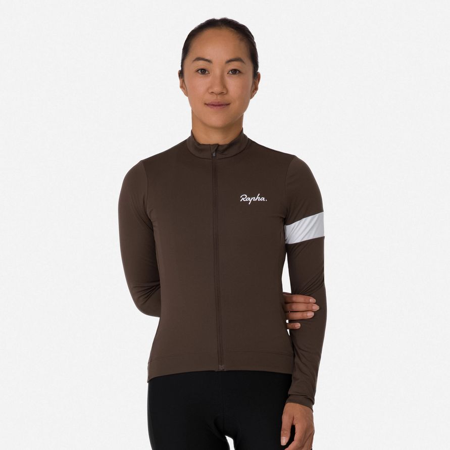 Maglia donna maniche lunghe Rapha Core - Marrone - P