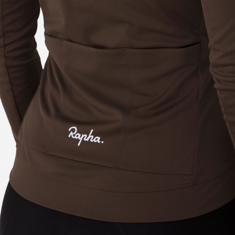 Maglia donna maniche lunghe Rapha Core - Marrone - B