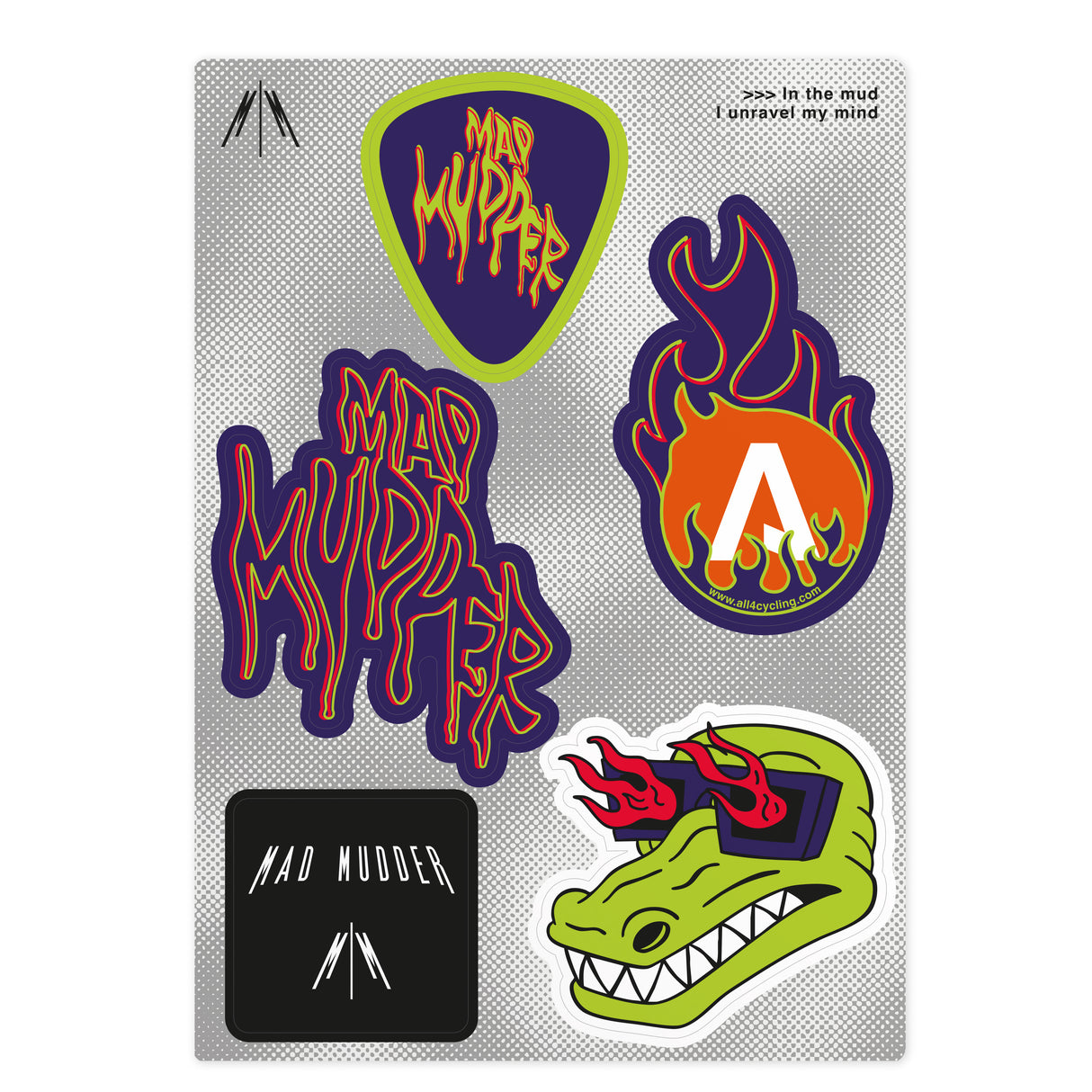 Set adesivi Mad Mudder - L