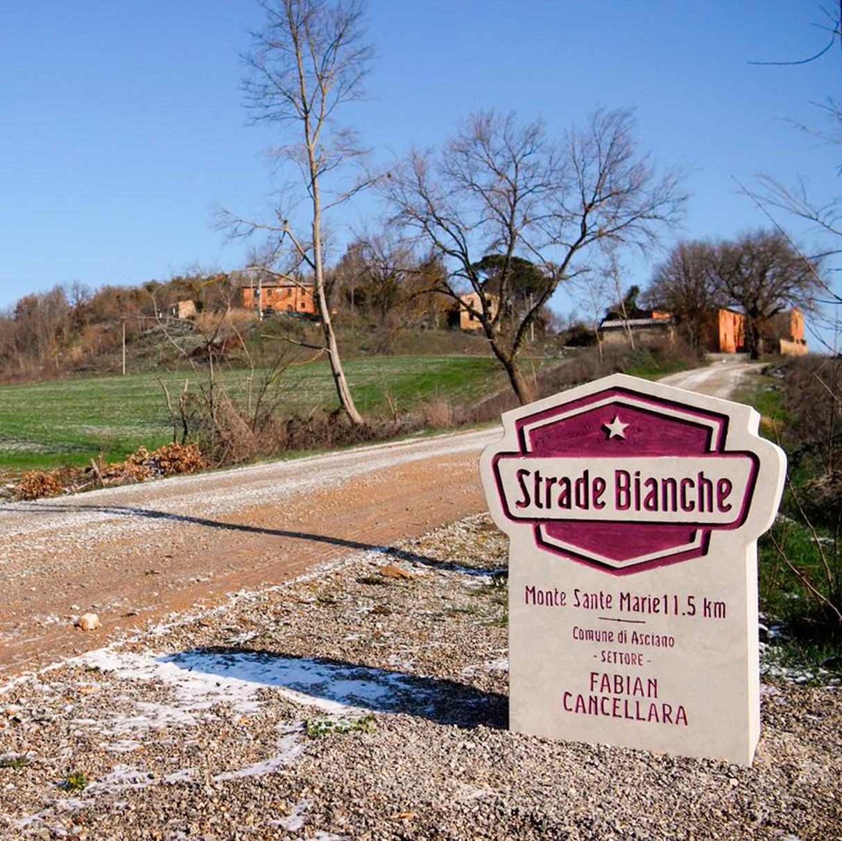 Miniatura pietra miliare Strade Bianche - N