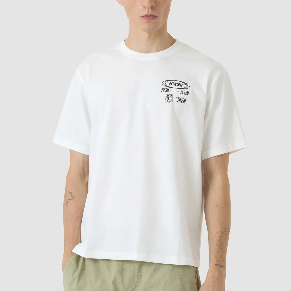 T-Shirt Cafe du Cycliste Col Stelvio - Bianco Café du Cycliste