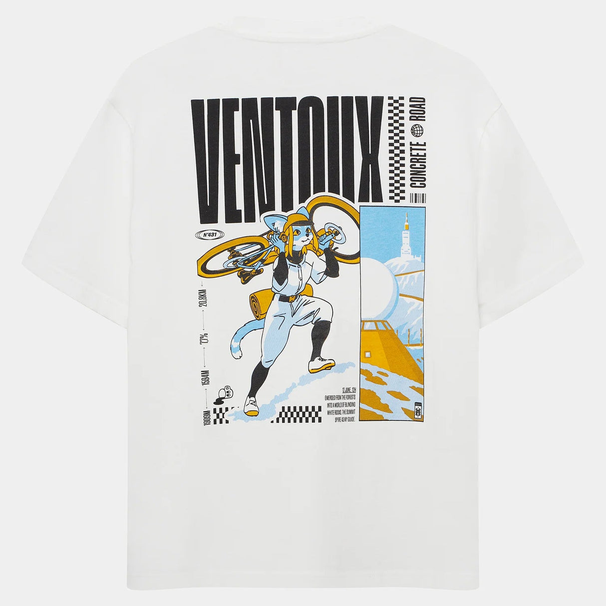 Cafe du Cycliste Col Ventoux T-Shirt - Weiss