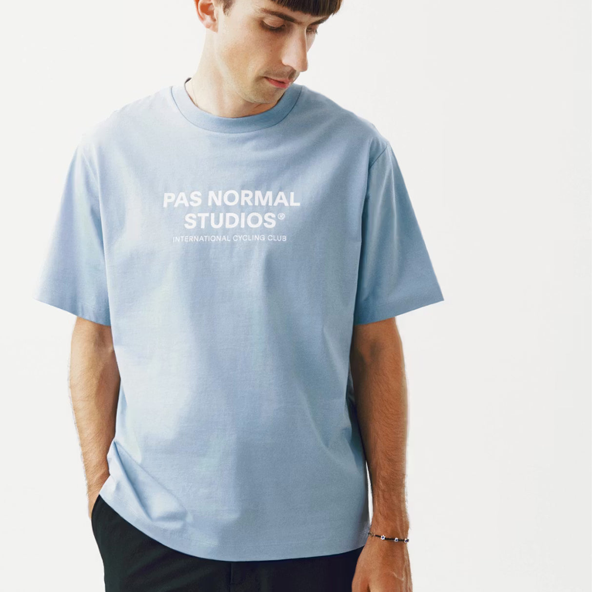 T-Shirt Pas Normal Studios Off-Race Logo - Azzurro Pas Normal Studios