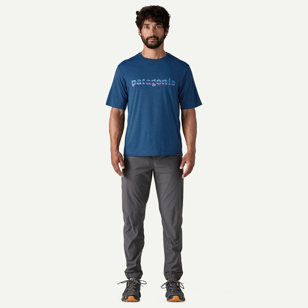 T-Shirt Patagonia Cap Cool Daily Graphic - Blu Patagonia