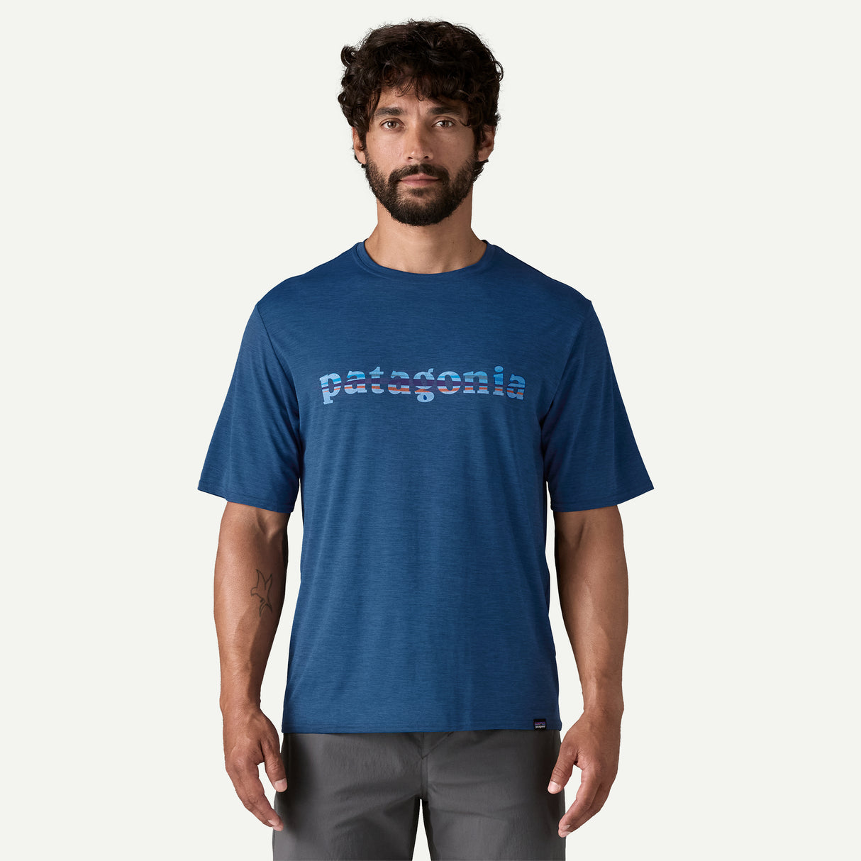 T-Shirt Patagonia Cap Cool Daily Graphic - Blu Patagonia