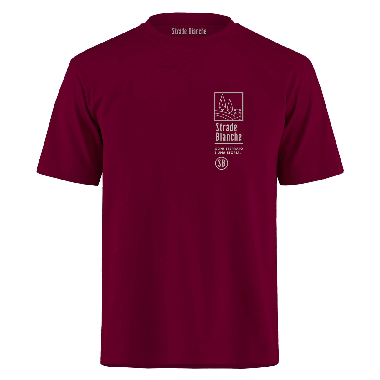 T-Shirt Strade Bianche Colline - Bordeaux Strade Bianche