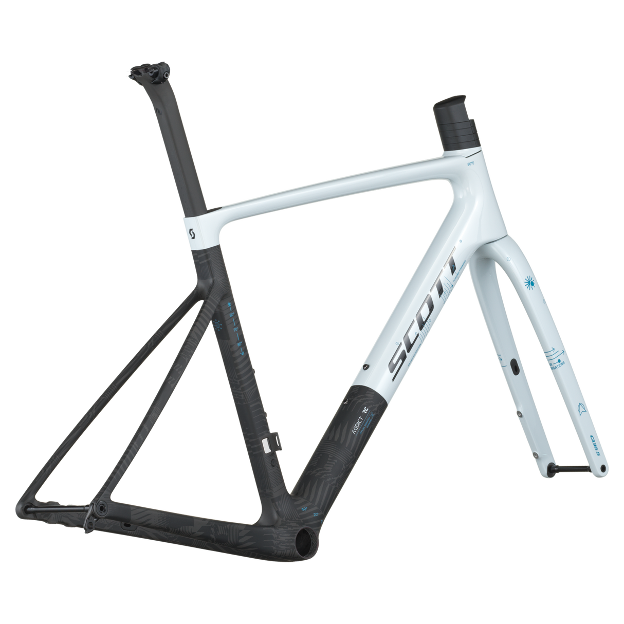 Telaio Scott Addict RC Pro HMX - Bianco nero Scott