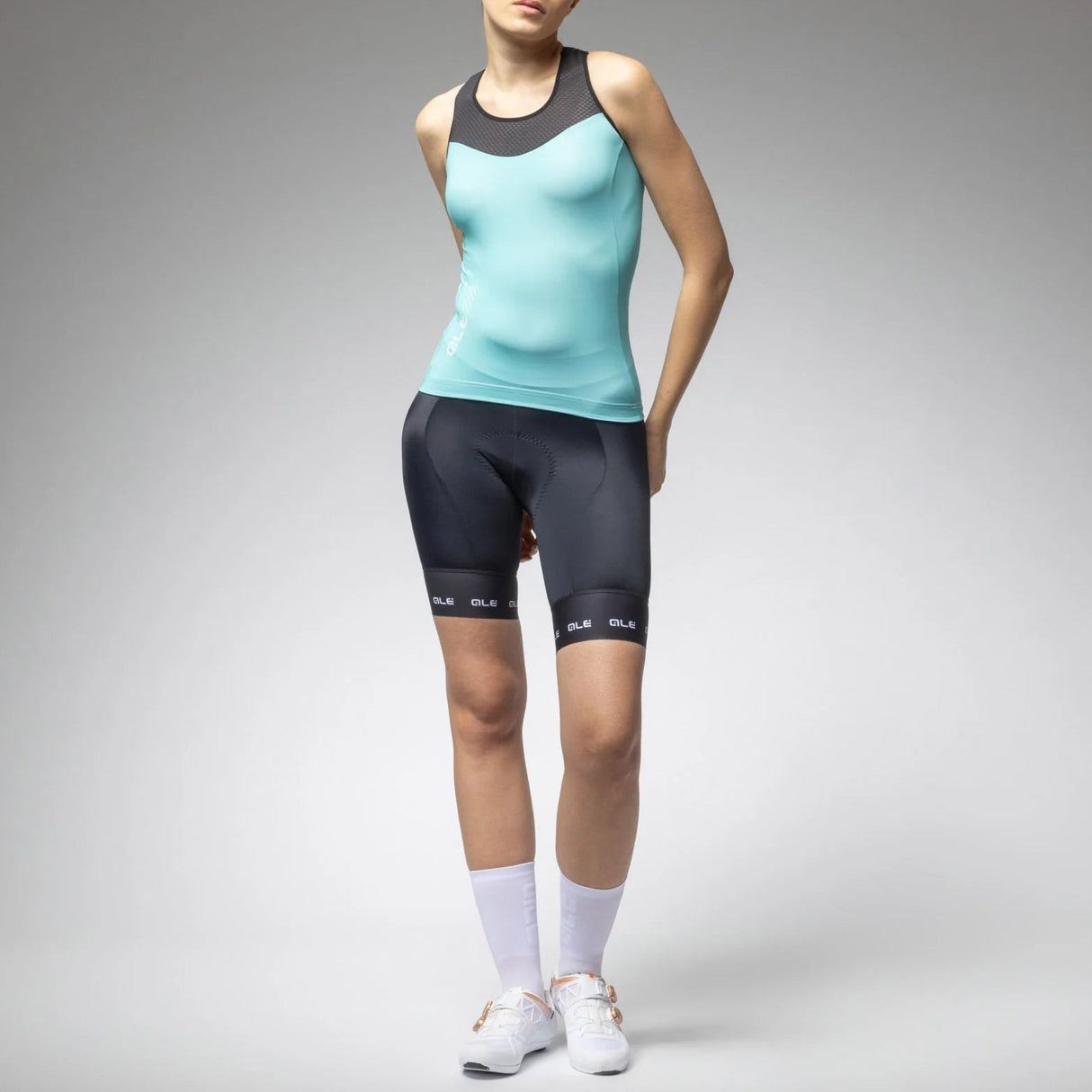 Top mujer Ale Pragma Color Block - Verde agua