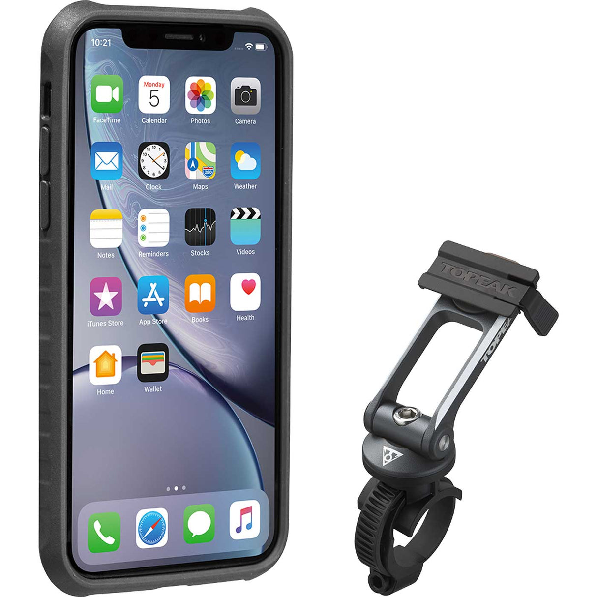 Custodia Topeak RideCase per iPhone Xr nera/grigia con supporto - O