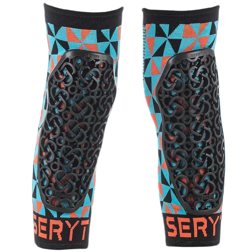 Protections de genou pour enfant Seryt Flow - Bleu clair rouge