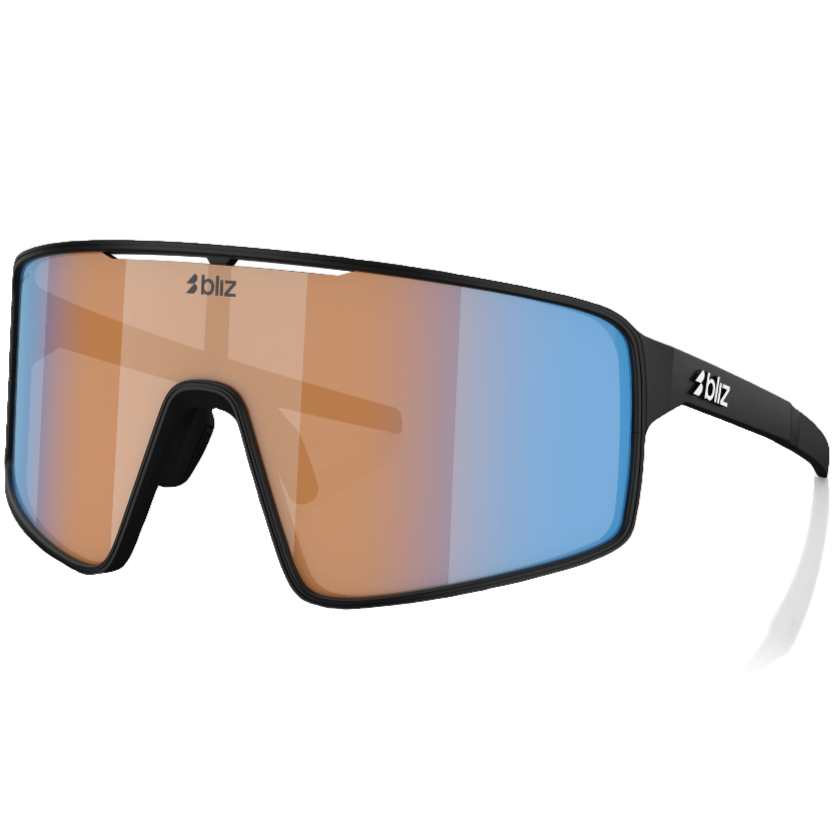 Occhiali Bliz P001 - Matt Black Coral-Orange Mirror Blue - G