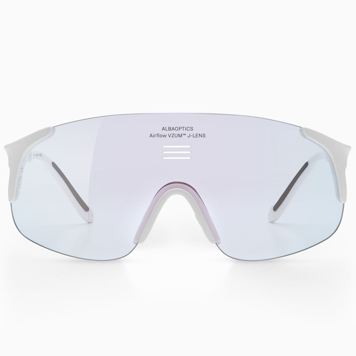 Alba Optics Jumbo Glasses - White Vzum F-lens Fire