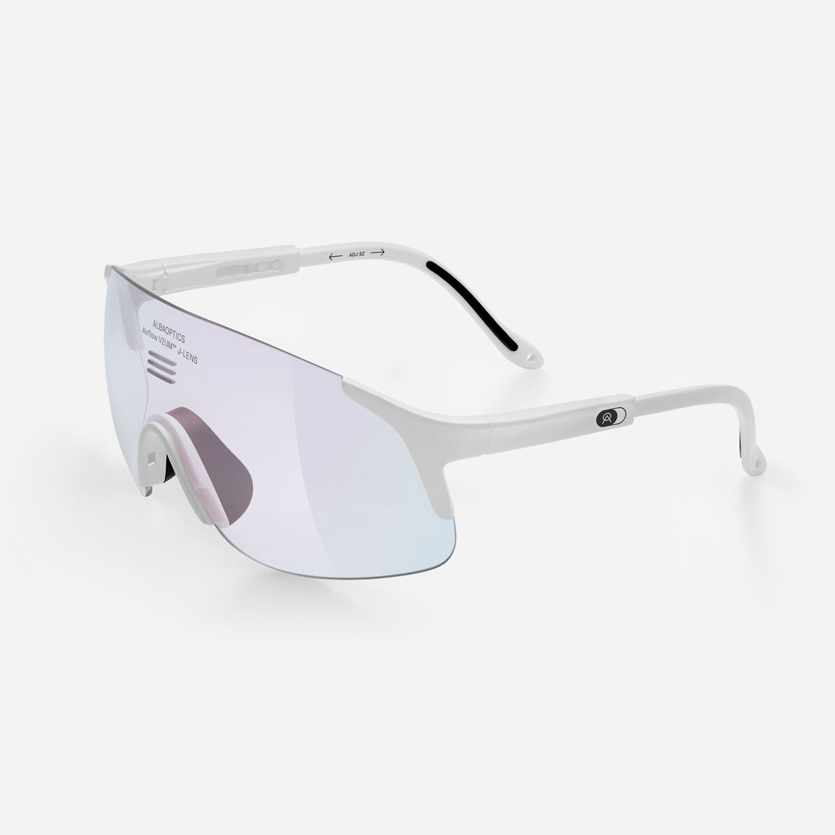 Alba Optics Jumbo Glasses - White Vzum F-lens Fire