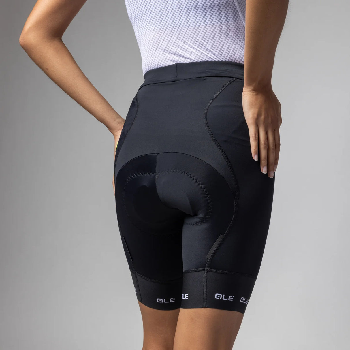 Pantaloncini donna Ale PR-E Strada 2.0 - Nero bianco - G