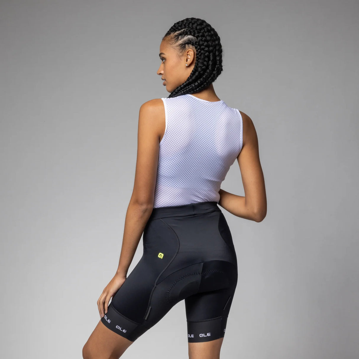 Pantaloncini donna Ale PR-E Strada 2.0 - Nero bianco - E