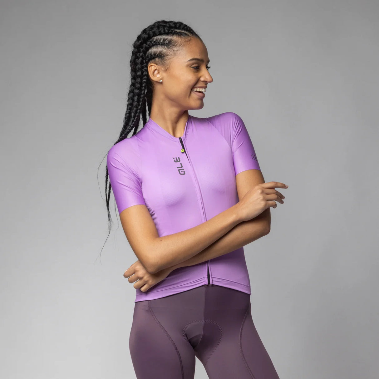 Maglia donna Ale Pragma Color Block - Viola - L