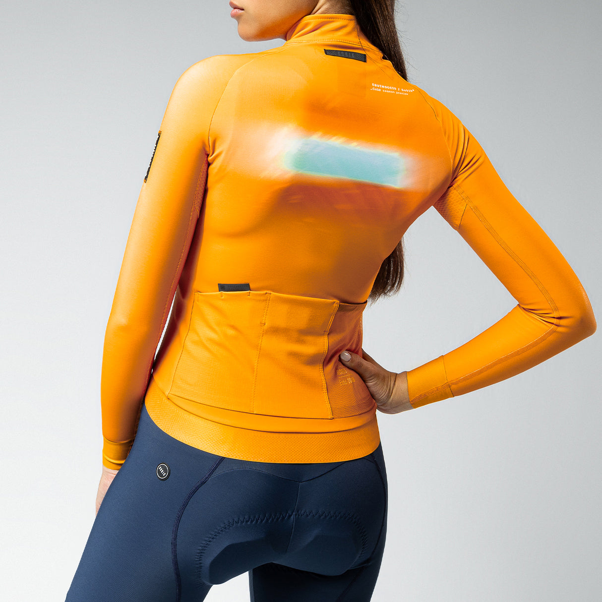 Maglia maniche lunghe donna Gobik Hyder Madras Equinoccio - Arancio - F