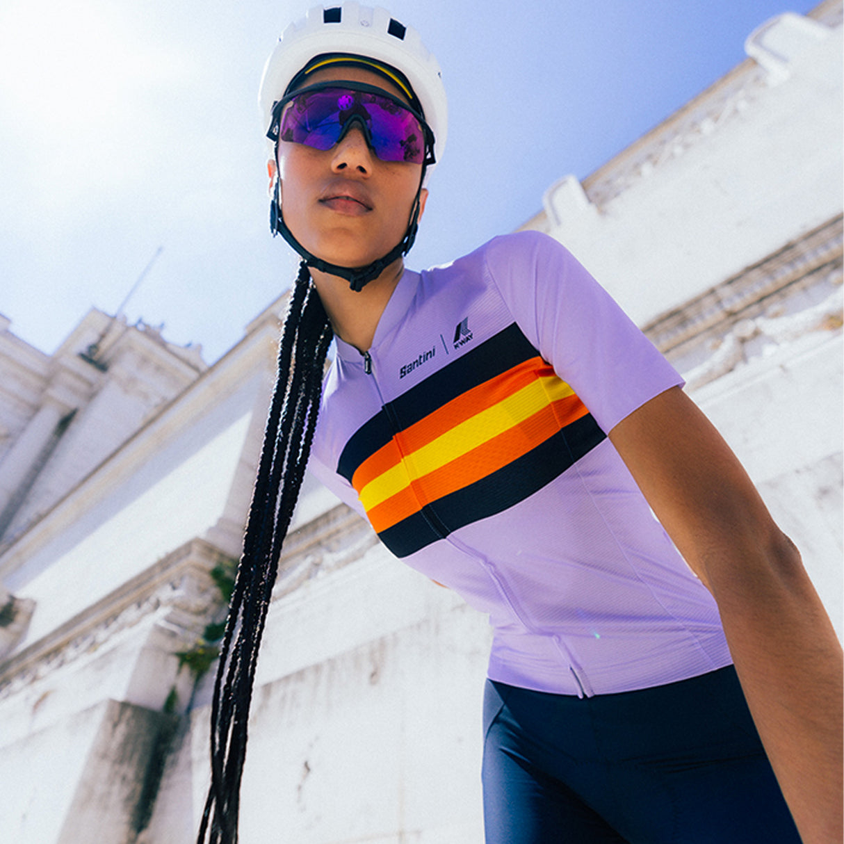 Maglia donna Le Vrai Santini x K-WAY - Viola - I