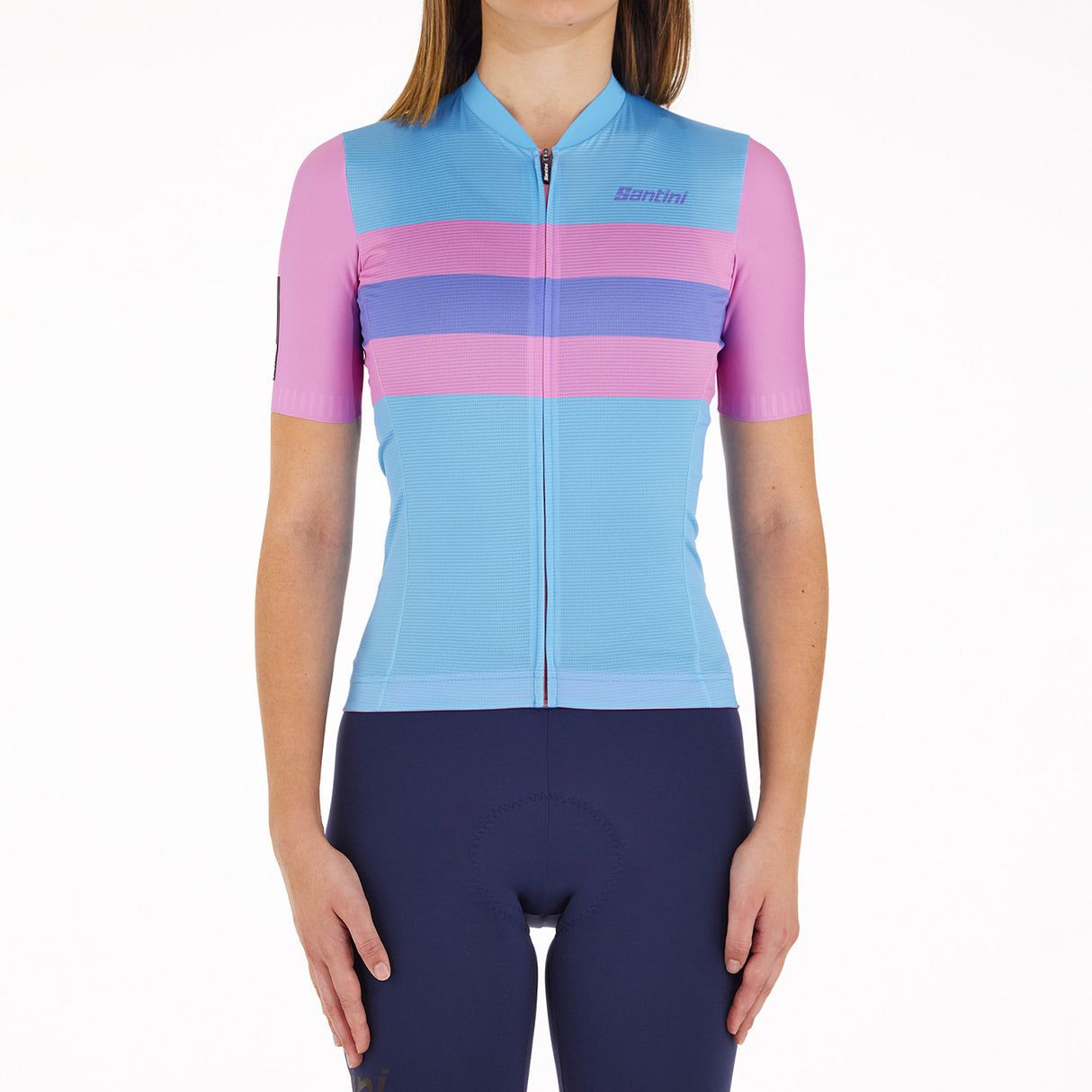 Maglia donna Santini Eco Sleek Bengal - Azzurro rosa - I