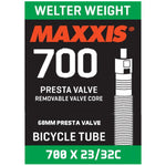 Camera d'aria Maxxis welter weight 700x23/32 - Presta 60 mm