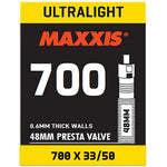 Maxxis Ultralight 700x33/50 inner tube - Presta 48 mm