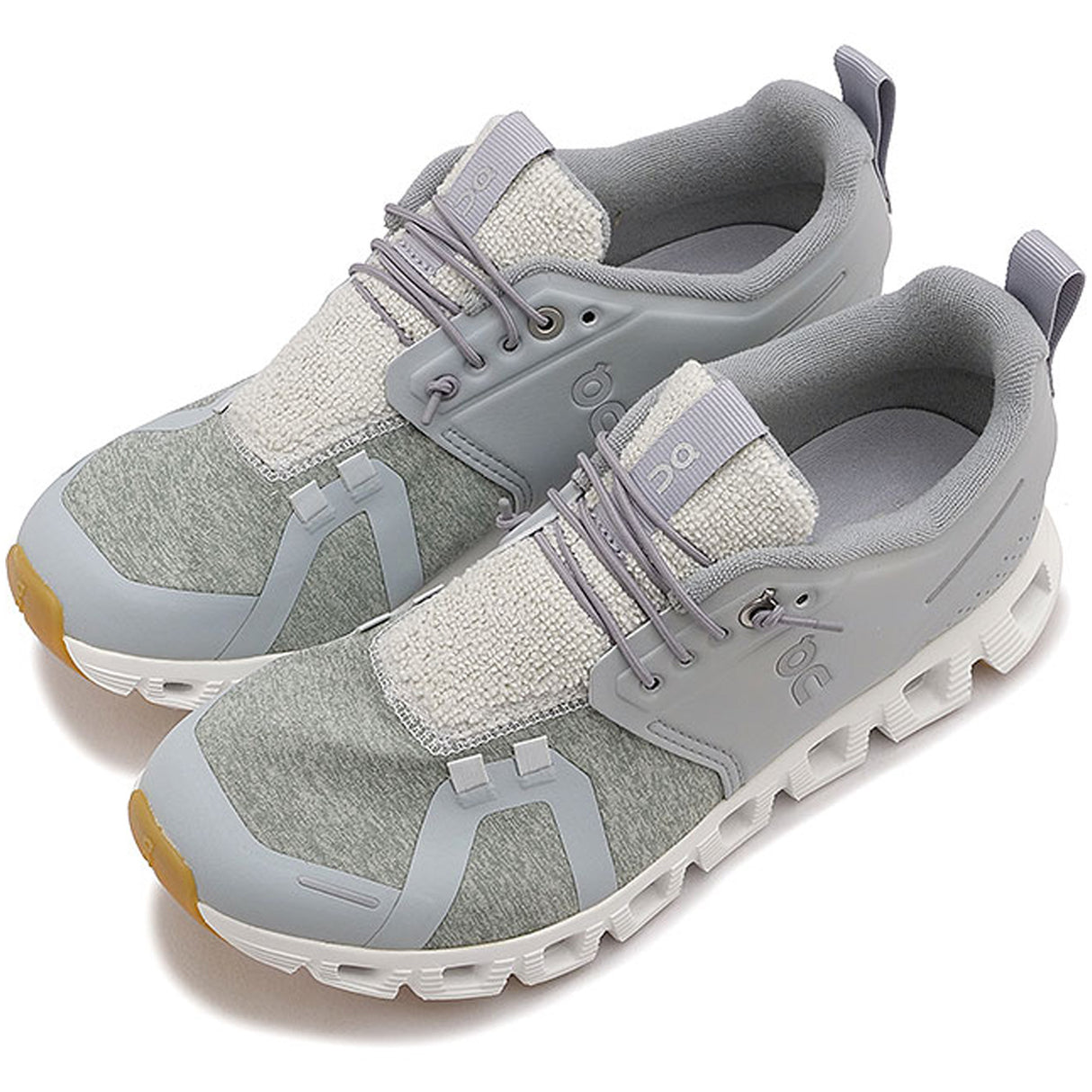 Scarpe donna On Cloud 5 Terry - Grigio bianco - L
