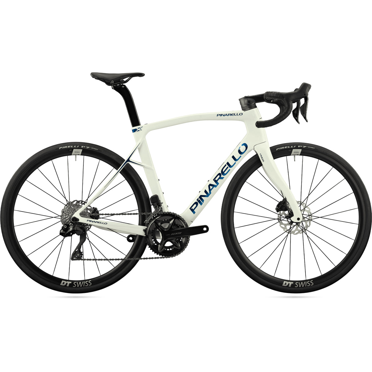 Pinarello X5 Disk 105 Di2 DT Swiss A1800 30 db Spline - Bianco - D