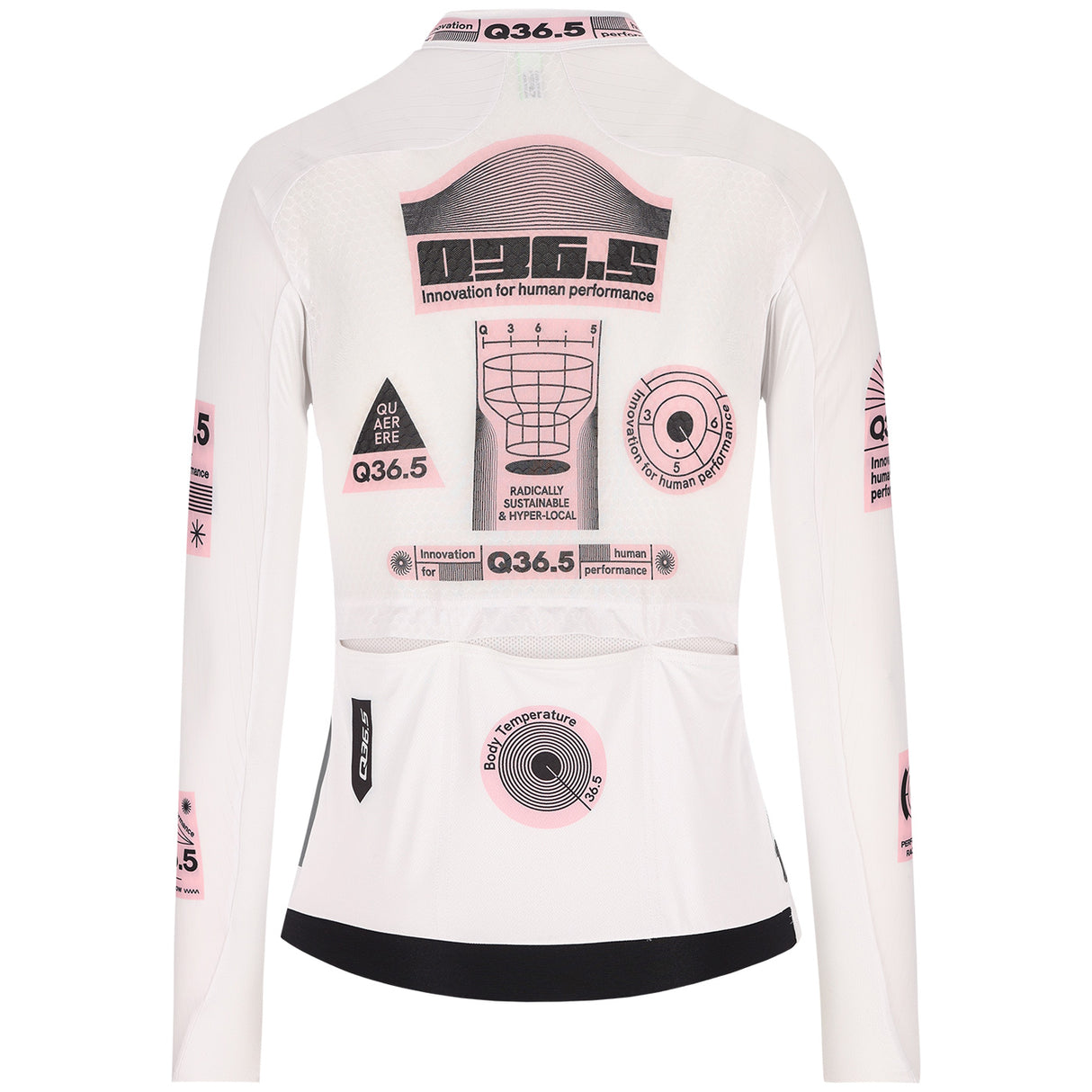 Maglia donna maniche lunghe Q36.5 Gregarius Hybrid Light Retrofuture - Bianco - N