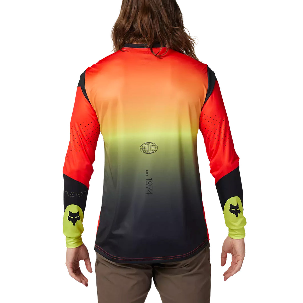 Maglia maniche lunghe Fox Ranger Revise - Rosso giallo - L