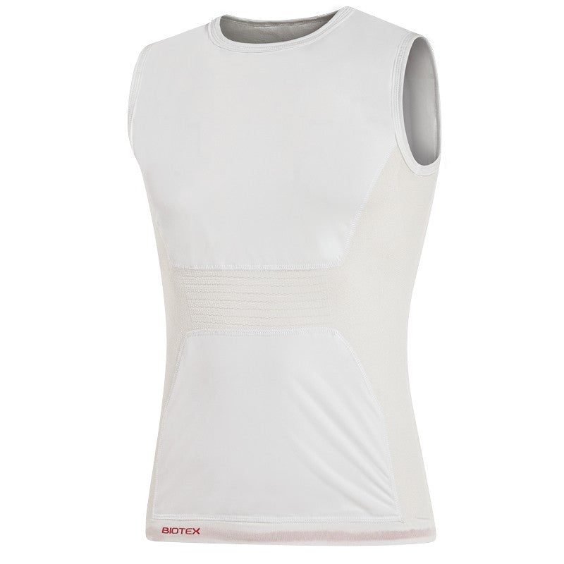 Maglia intima senza maniche Biotex Antivento Seamless - Bianco - M