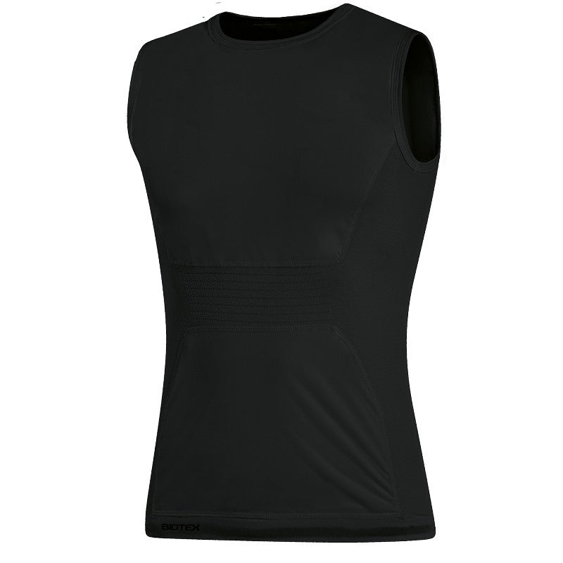 Maglia intima senza maniche Biotex Antivento Seamless - Nero - D