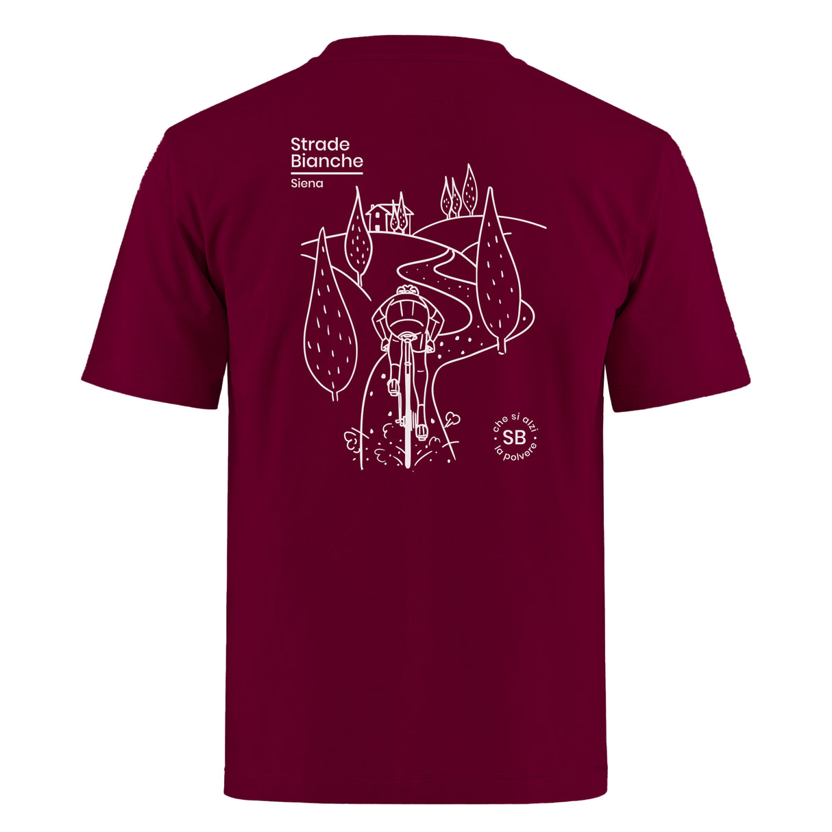 T-Shirt Strade Bianche - Bordeaux - F